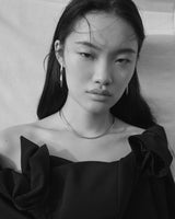 ELLIPSE TREE PIERCED EARRINGS Ⅰ - PURE SILVER 999
