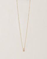 MOISSANITE LIGHT SQUARE PENDANT - K24P