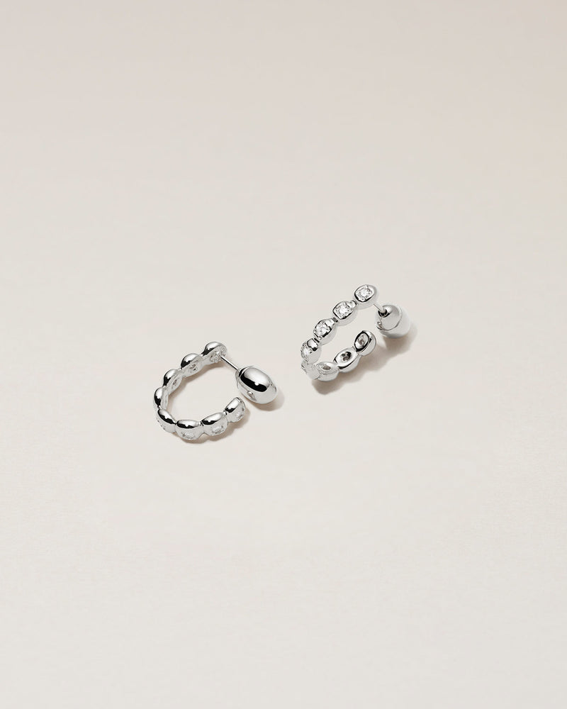 HOOP PIERCED EARRINGS - PURE SILVER 999