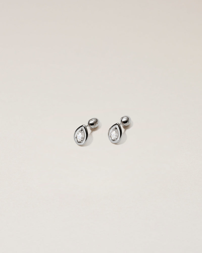 DEW PIERCED EARRINGS - PURE SILVER 999