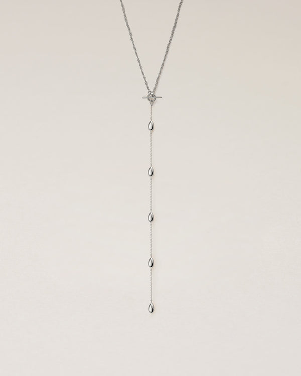 SEED LARIAT NECKLACE - PURE SILVER 999