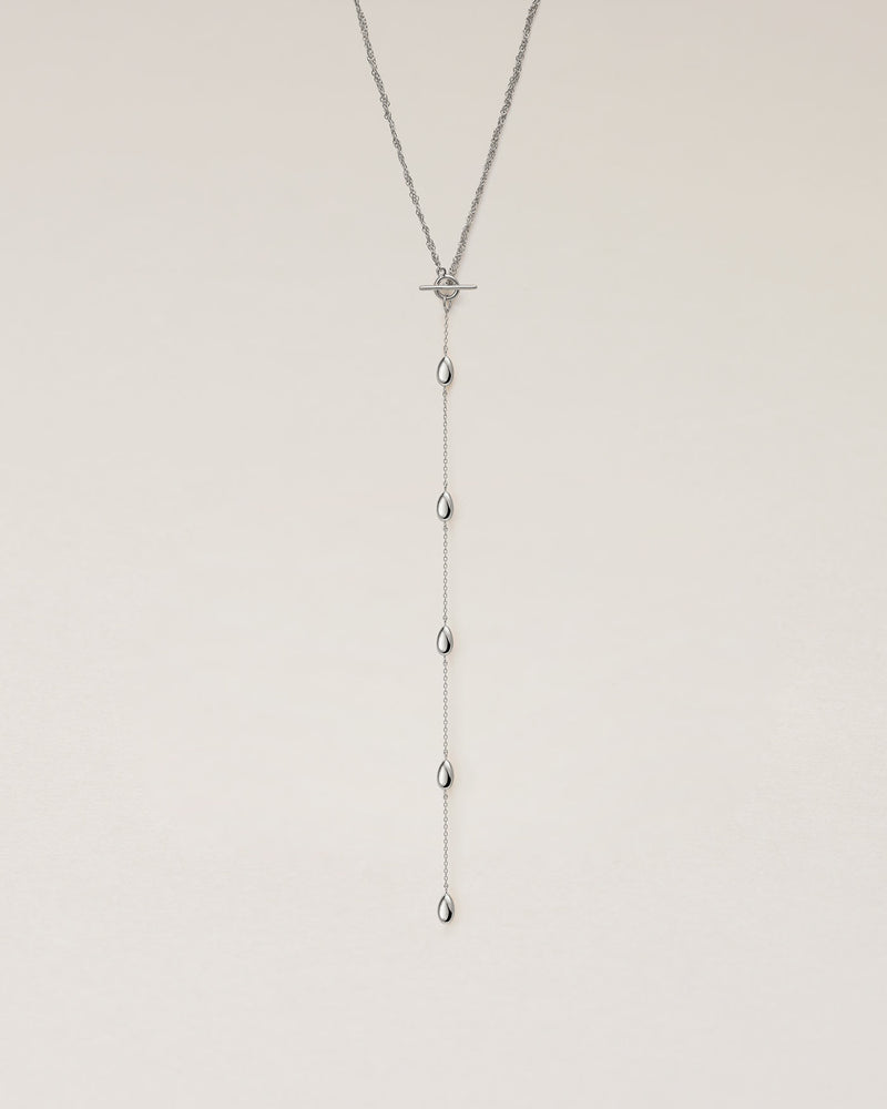 SEED LARIAT NECKLACE - PURE SILVER 999