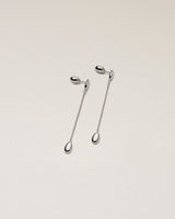 SEED PIERCED EARRINGS - PURE SILVER 999