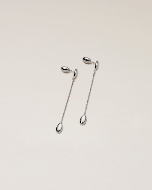 SEED PIERCED EARRINGS - PURE SILVER 999