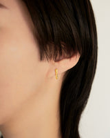 ELLIPSE PUFF LIGHT PIERCED EARRING - K24P