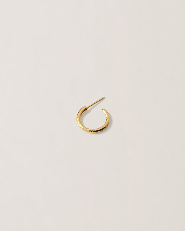 GAIA TEXTURED HOOP LIGHT PIERCED EARRING  Ⅱ - K24P