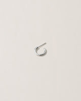 GAIA TEXTURED HOOP LIGHT PIERCED EARRING Ⅰ - PURE SILVER 999