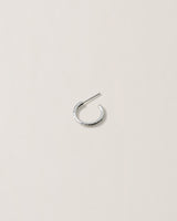 GAIA TEXTURED HOOP LIGHT PIERCED EARRING Ⅱ - PURE SILVER 999