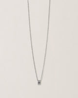 MOISSANITE LIGHT SQUARE PENDANT - PURE SILVER 999