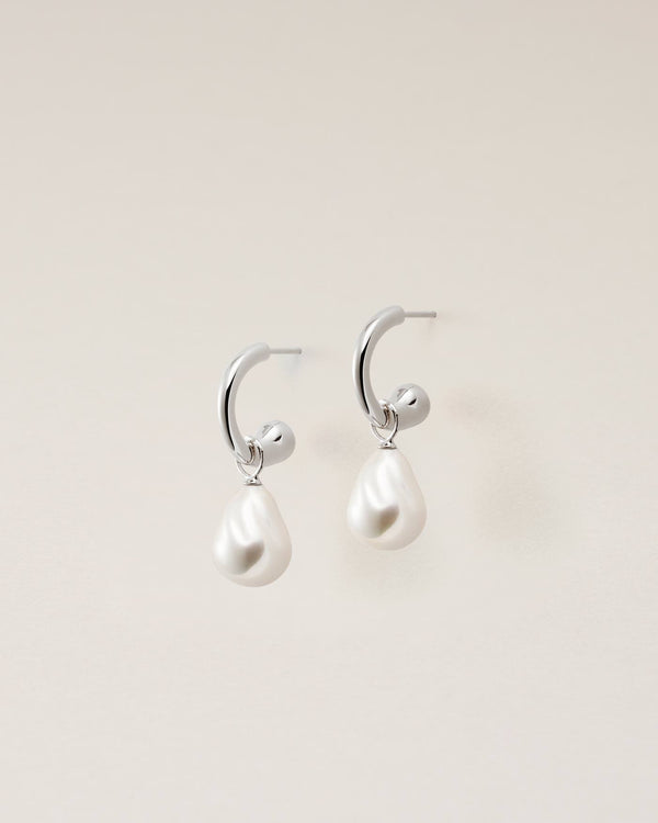 DROP PIERCED EARRINGS - PURE SILVER 999