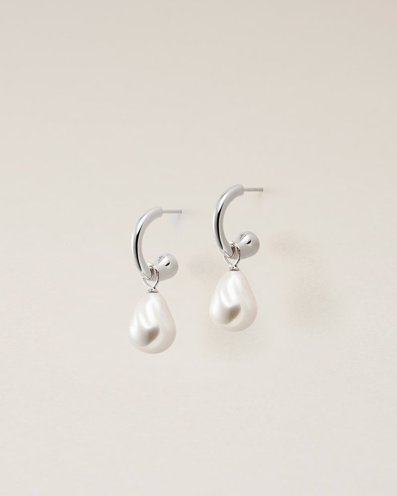 DROP PIERCED EARRINGS - PURE SILVER 999