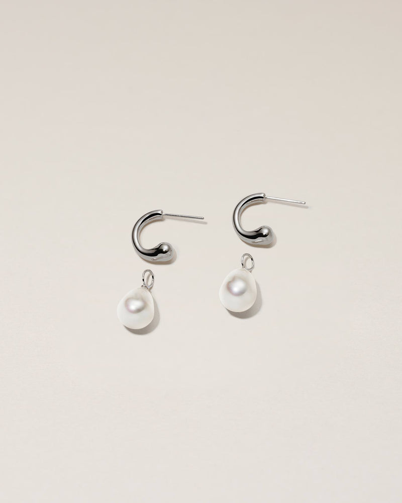 DROP PIERCED EARRINGS - PURE SILVER 999