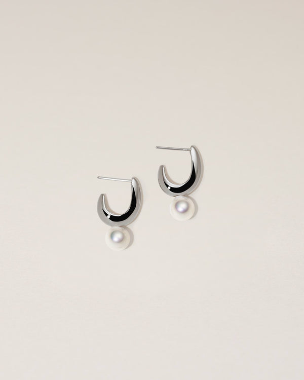 HOOP PIERCED EARRINGS Ⅱ - PURE SILVER 999