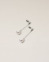 SWING PIERCED EARRINGS Ⅱ - PURE SILVER 999