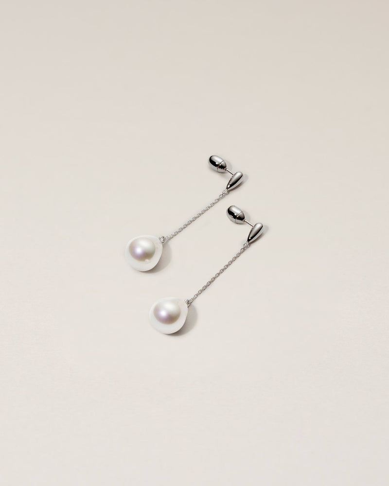 SWING PIERCED EARRINGS Ⅱ - PURE SILVER 999