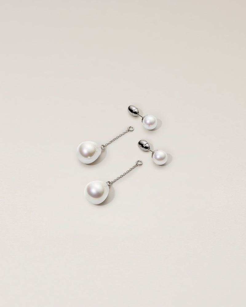 SWING PIERCED EARRINGS - PURE SILVER 999