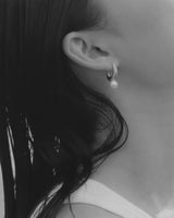 HOOP PIERCED EARRINGS Ⅱ - PURE SILVER 999