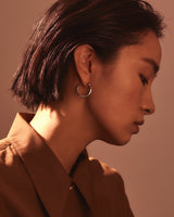 HOOP PIERCED EARRINGS Ⅱ - PURE SILVER 999