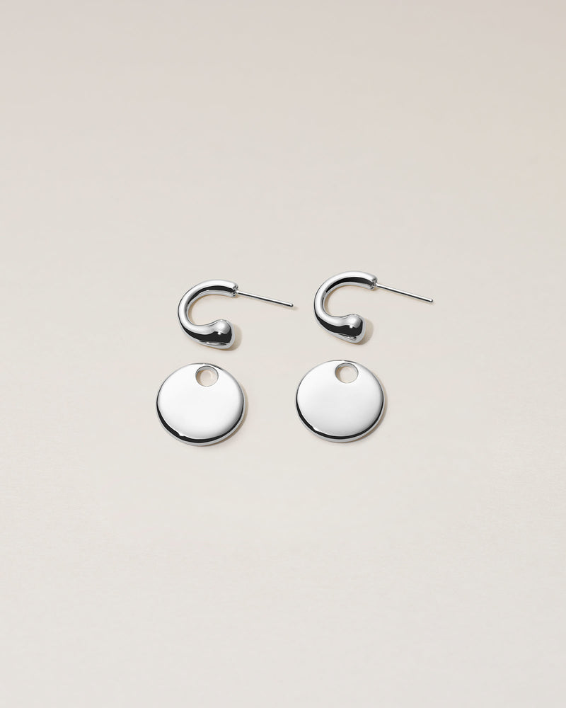 DROP PIERCED EARRINGS  - PURE SILVER 999