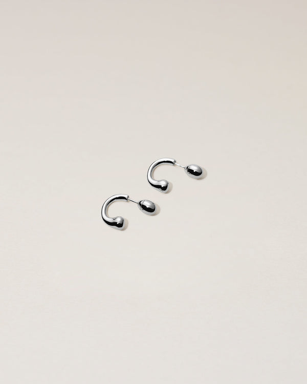 DROP PIERCED EARRINGS Ⅰ - PURE SILVER 999