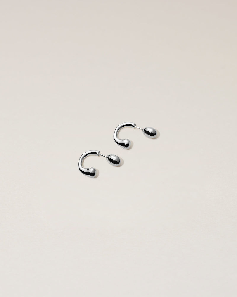 DROP PIERCED EARRINGS Ⅰ - PURE SILVER 999