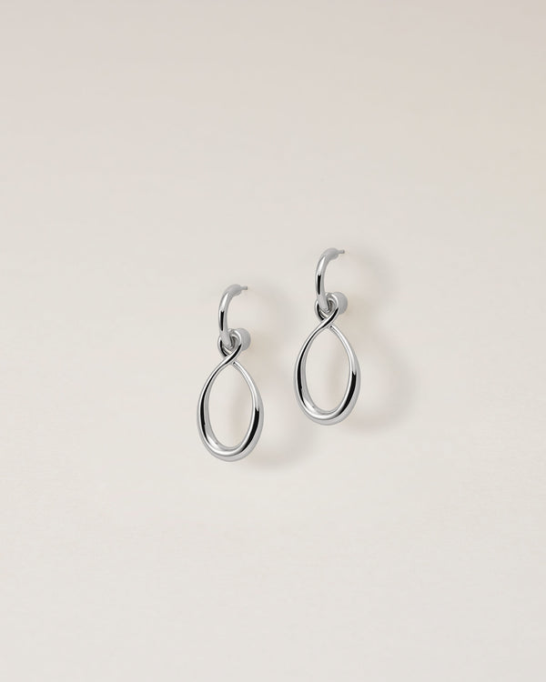 DROP PIERCED EARRINGS - PURE SILVER 999