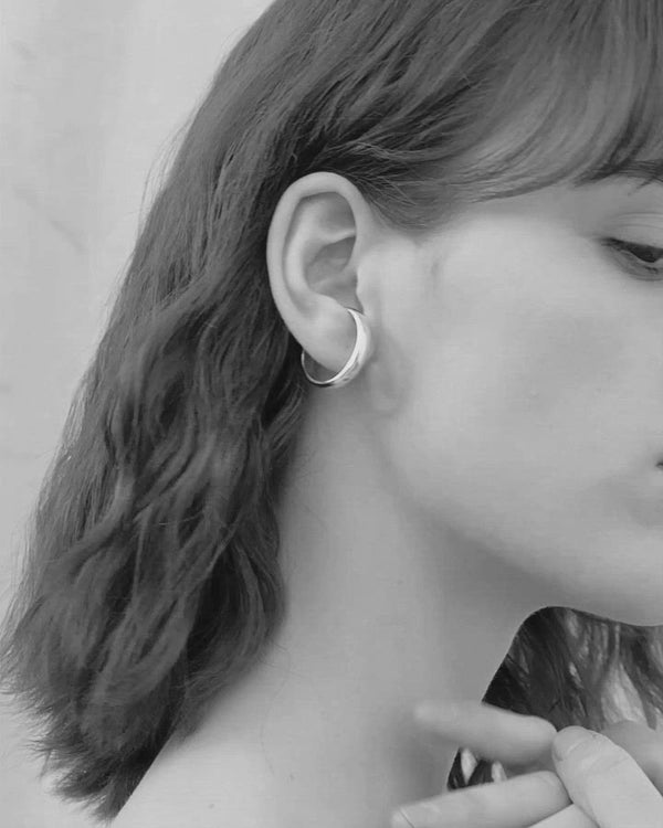 HOOP EAR CUFF Ⅲ - PURE SILVER 999