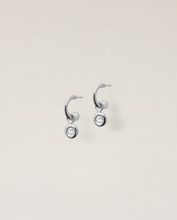 DROP PIERCED EARRINGS - PURE SILVER 999