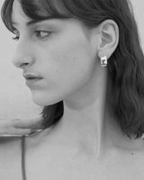 HOOP PIERCED EARRINGS Ⅱ - PURE SILVER 999