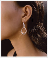 DROP PIERCED EARRINGS - PURE SILVER 999