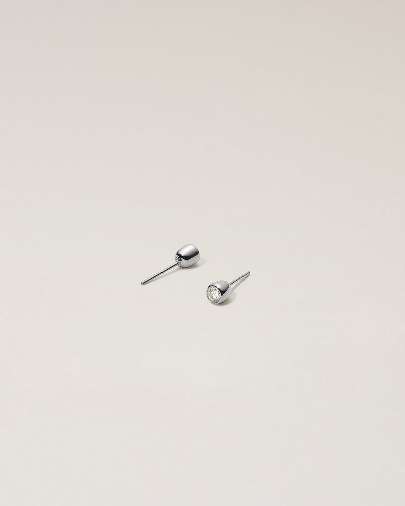 STUD PIERCED EARRINGS - PURE SILVER 999