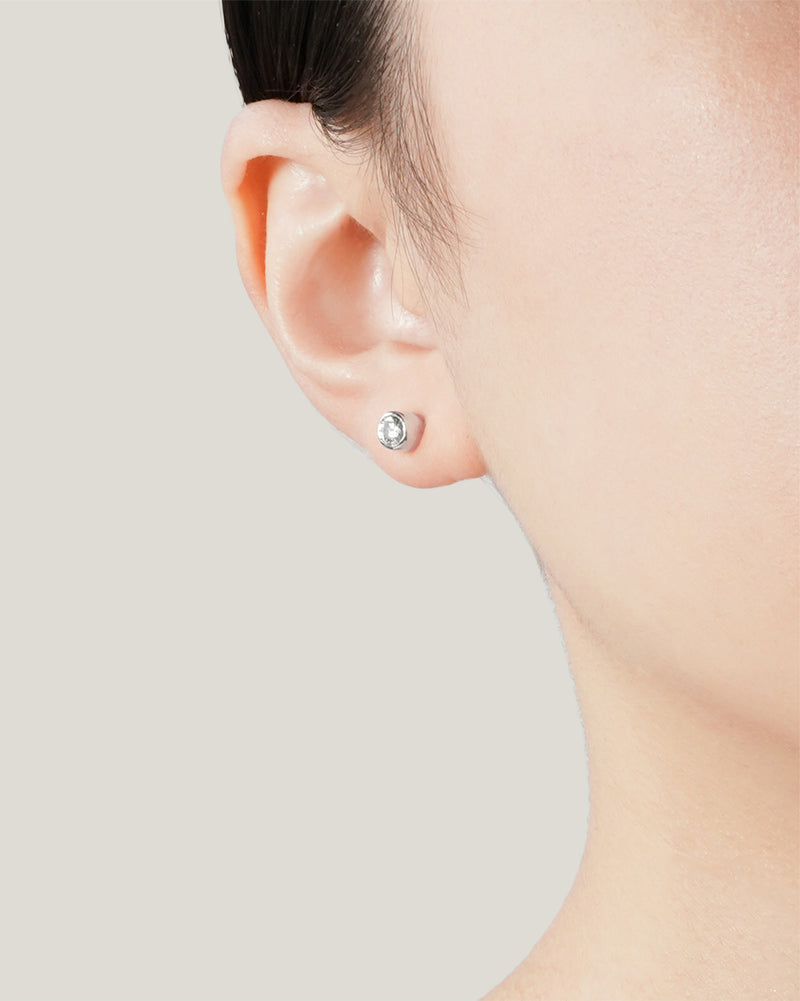 STUD PIERCED EARRINGS - PURE SILVER 999