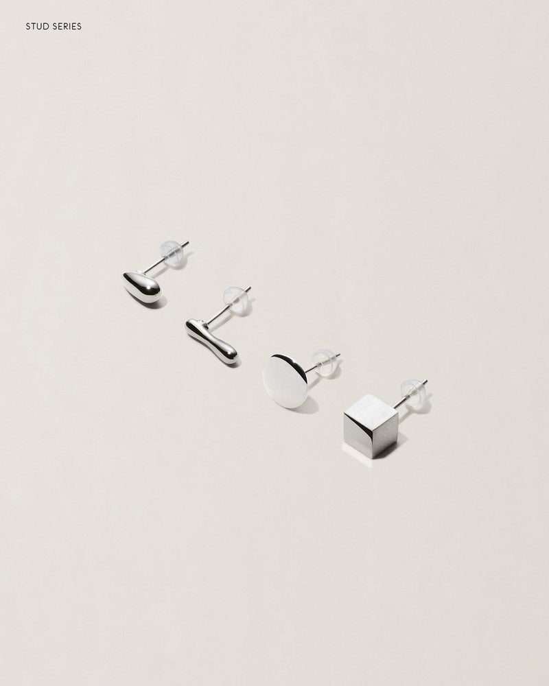 STUD PIERCED EARRING Ⅱ - PURE SILVER 999