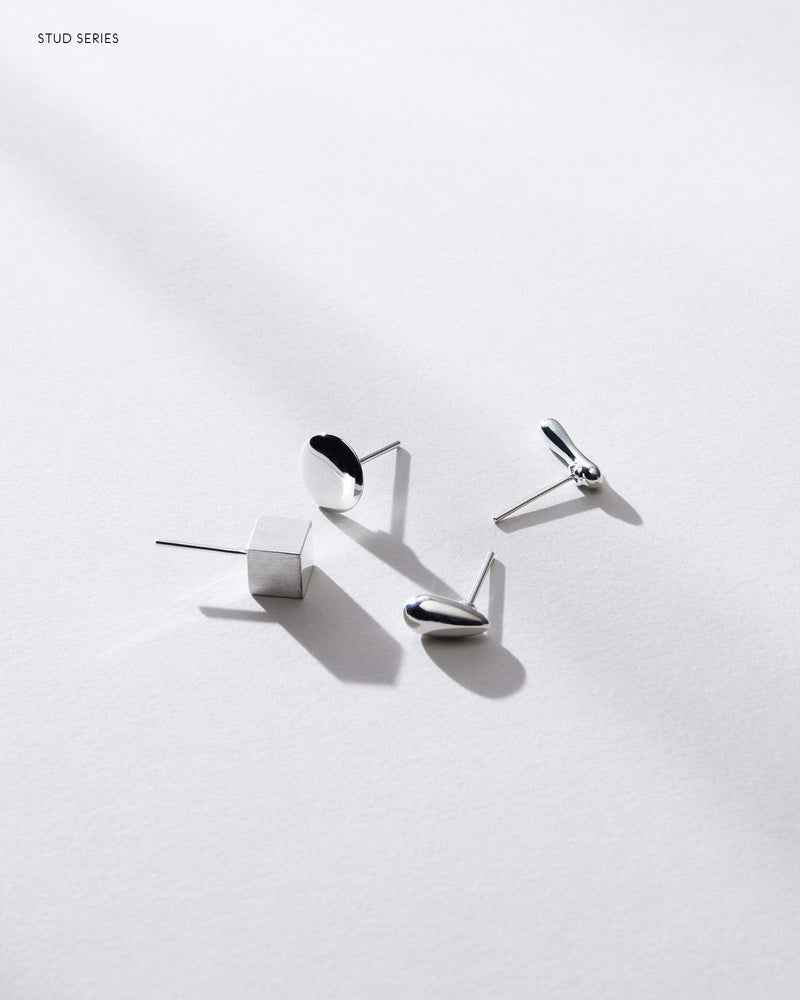 STUD PIERCED EARRING Ⅱ - PURE SILVER 999