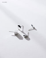 STUD PIERCED EARRING - PURE SILVER 999