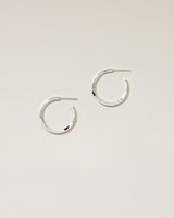 HOOP PIERCED EARRINGS Ⅱ - PURE SILVER 999