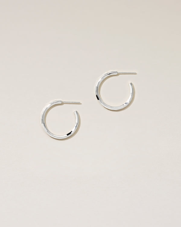 HOOP PIERCED EARRINGS Ⅱ - PURE SILVER 999