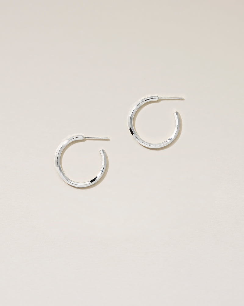 HOOP PIERCED EARRINGS Ⅱ - PURE SILVER 999