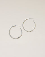 HOOP PIERCED EARRINGS Ⅲ - PURE SILVER 999