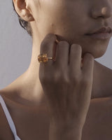 CITRINE SQUARE RING - K24P