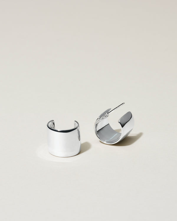 HOOP PIERCED EARRINGS Ⅰ - PURE SILVER 999