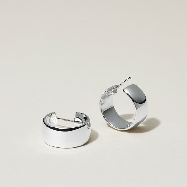 HOOP PIERCED EARRINGS Ⅱ - PURE SILVER 999 – SARARTH
